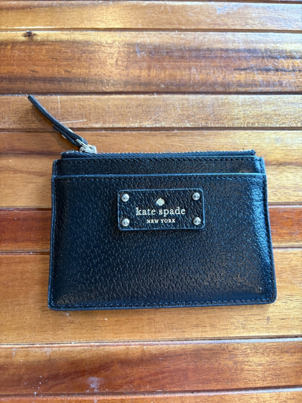 Kate Spade New York Adi Grove Street Pebbled Leather Card Wallet Coin Purse